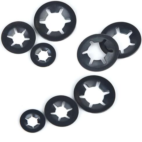65Mn M3-M12 Tooth Push On Locking Washers Speed Clips Fasteners Assortment Kit Quick Speed Locking Washers, Good wear Resistance(M5*14 (50Pcs)) in Saudi Arabia