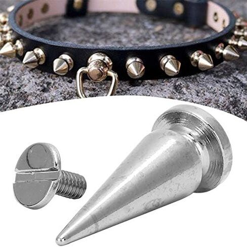 Cone Studs, 10 Pack Silver Copper Metal Rivets with Screws, Spikes, Leather Stud Set for Clothing Accessories DIY Craft, for DIY Enthusiasts, Fashion Designers, Jacket Customizatio in Saudi Arabia