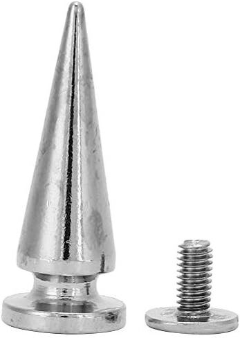 Cone Studs, 10 Pack Silver Copper Metal Rivets with Screws, Spikes, Leather Stud Set for Clothing Accessories DIY Craft, for DIY Enthusiasts, Fashion Designers, Jacket Customizatio in Saudi Arabia