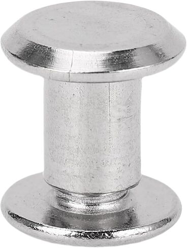 JAOCDOEN Rivet Stud Set Stainless Steel 50 Pairs 0.24x0.31x0.43in M5 Stainless Steel Flat Round Head Rivet and Screws for Leather Craft Albums and Scrapbooks in Saudi Arabia
