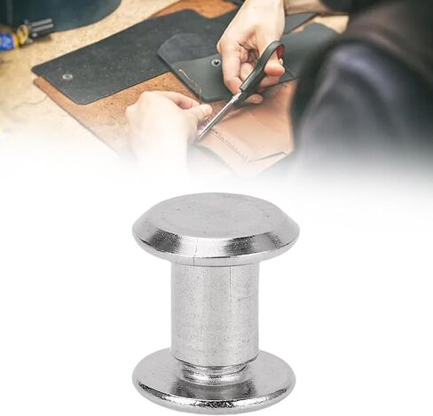 JAOCDOEN Rivet Stud Set Stainless Steel 50 Pairs 0.24x0.31x0.43in M5 Stainless Steel Flat Round Head Rivet and Screws for Leather Craft Albums and Scrapbooks in Saudi Arabia