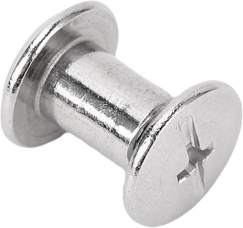 JAOCDOEN Rivet Stud Set Stainless Steel 50 Pairs 0.24x0.31x0.43in M5 Stainless Steel Flat Round Head Rivet and Screws for Leather Craft Albums and Scrapbooks in Saudi Arabia