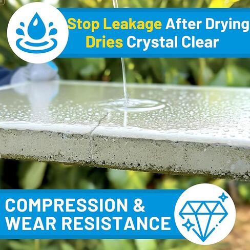 مانع تسرب مقاوم للماء من Hupeyna، طلاء سائل شفاف مقاوم للماء لإصلاح عامل مضاد للتسرب، لاصق غير مرئي مقاوم للماء للاستخدام الداخلي والخارجي، غراء مقاوم للماء بسعة 4 لتر in Kuwait