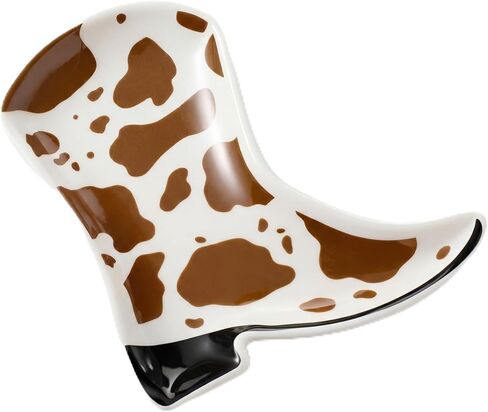 Cowboy Boot Jewelry Tray Western Ceramic Dish Earring Ring Trinket Holder for Women Cowgirls Christmas Birthday Gifts(Pink) in Kuwait