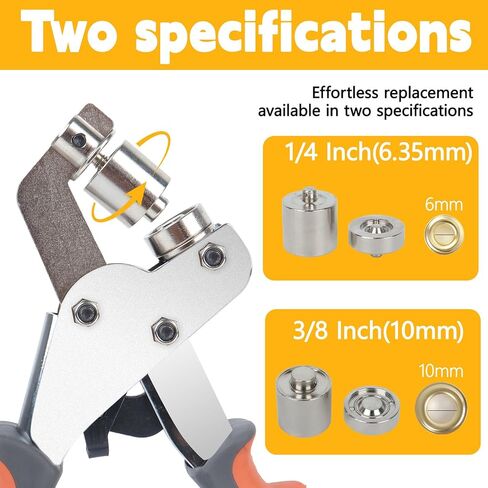 مجموعة أدوات شديدة التحمل، طقم كماشة 1/4 3/8، 400 مجموعة من حلقات 6 مم 10 مم مع ثقب وثقوب، طقم كماشة ثقب للقنب والقماش واللافتة والقماش in Kuwait