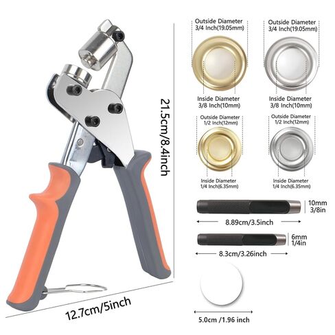 مجموعة أدوات شديدة التحمل، طقم كماشة 1/4 3/8، 400 مجموعة من حلقات 6 مم 10 مم مع ثقب وثقوب، طقم كماشة ثقب للقنب والقماش واللافتة والقماش in Kuwait