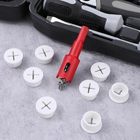 8 Pack White Desk Grommet, 3/4 Inch (20 mm) Desk Cable Grommet Flexible Wire Rubber Grommets Desks Cable Hole Covers with Hole Saw for Office and Home Table (White) in Saudi Arabia