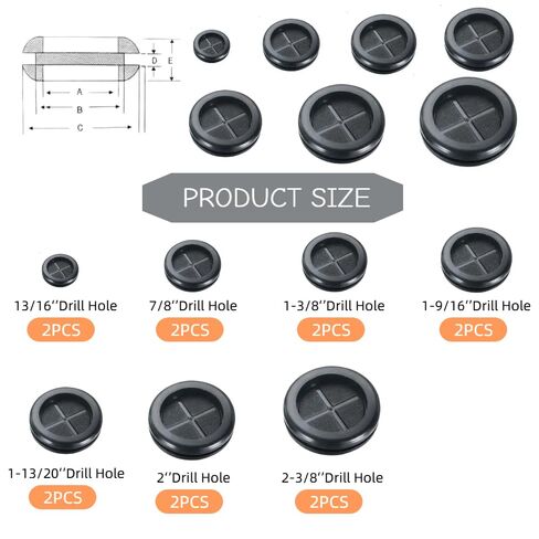 طقم جروميت مطاطي لجدار الحماية، جروميت سلك جروميت على شكل برج ومقبس ثقب مطاطي مزدوج الجوانب in Kuwait