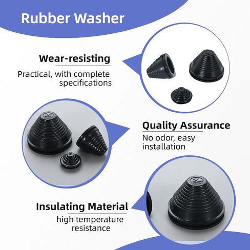 طقم جروميت مطاطي لجدار الحماية، جروميت سلك جروميت على شكل برج ومقبس ثقب مطاطي مزدوج الجوانب in Kuwait