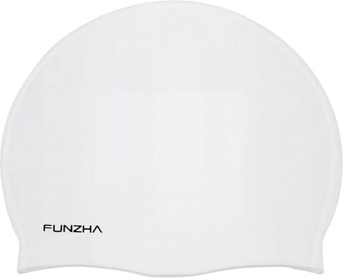 Silicone Swim Cap, Unisex Waterproof Swimming Cap for Adults, Non-Slip High Elasticity Stretchy Bathing Caps for Long Hair & Short Hair, Comfortable Swimming Accessories in Kuwait