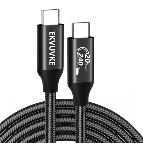 كبل مراقبة USB C 3.3 قدم 240W 4K@60Hz 20GBPS كابل نقل البيانات USBC ، USBC 3.2 GEN 2X2 TYPE C TO TYPE C CABLE CABIL in Saudi Arabia