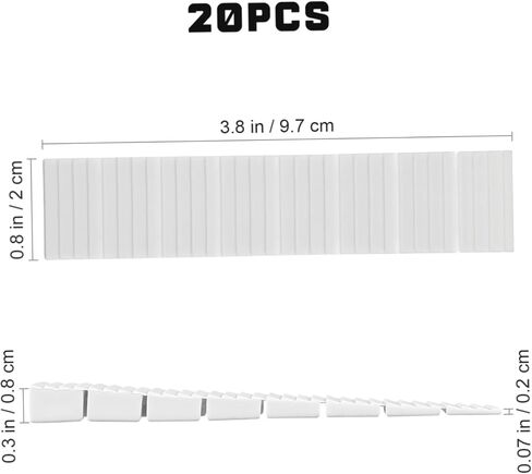 DOITOOL 20 Pcs Balance Spacer Leveler Foot Furniture Pads for Hardwood Floors Risers Leveling Feet Shims Leg Non Slip Furniture Pads Furniture Wedge Shim Wedges for Home White in Saudi Arabia