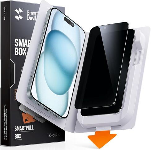 حزمة SmartDevil 2 لـ iPhone 15 Plus Privacy Screen Protector و Military Grade Shatterproof و 9 Hards و anti spy presced و instlltion سريعة وسهلة ، ودية للحالة in Kuwait