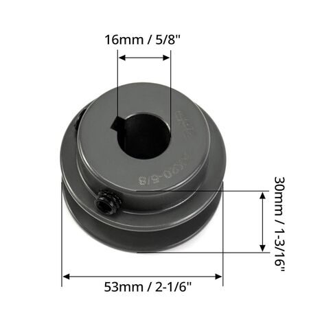 QWORK AK2058 Single Groove V-Belt Pulley, 2.05" OD 5/8" Bore V-Belt Sheave, A Belt Section, Cast Iron,for V-Belt in Saudi Arabia