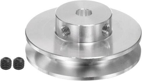 Generic V-Type Pulley 8mm Bore 50mm Outer Dia Single Groove Aluminum Alloy for 4-5MM PU Round Belt Motor Shaft Drilling Machine in Saudi Arabia