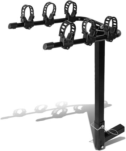 Auto Dynasty 2 Inches Hitch Fold-Up Mount Rear Trailer Bicycle/Bike Rack Carrier Storage (Powdered Coated Black) in Saudi Arabia