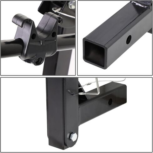 Auto Dynasty 2 Inches Hitch Fold-Up Mount Rear Trailer Bicycle/Bike Rack Carrier Storage (Powdered Coated Black) in Saudi Arabia
