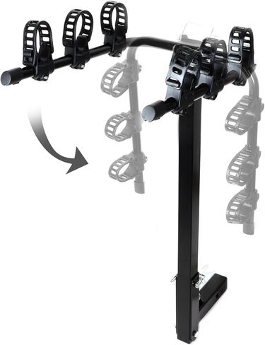 Auto Dynasty 2 Inches Hitch Fold-Up Mount Rear Trailer Bicycle/Bike Rack Carrier Storage (Powdered Coated Black) in Saudi Arabia