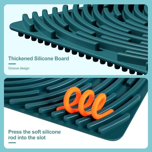 لوحة النشاط الحسي - لعبة تململ السيليكون ذات الوجهين على الوجهين ، لعبة هادئة مهدئة للقلق ، التوحد واضطراب فرط الحركة ونقص الانتباه ، تخفيف الإجهاد لـ 3+ أطفال ، أطفال صغار ، بالغون ، أنشطة صامتة للسفر للطائرات والسيارات in Kuwait