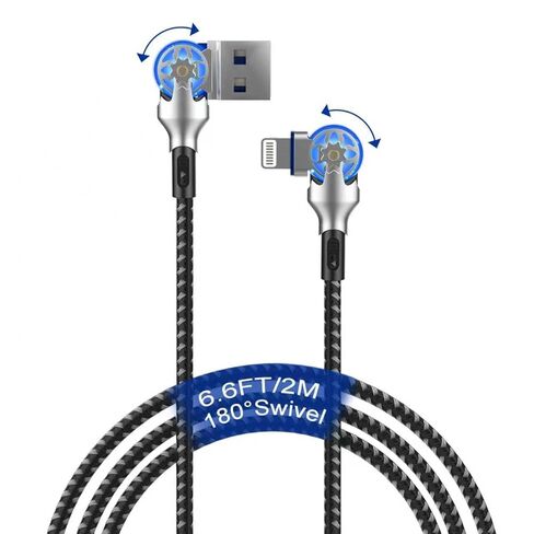 كابل Lightning ملفوف Apple Carplay Cord [معتمد من Apple MFi] كابل شاحن سيارة iPhone قصير وردي مع مزامنة البيانات، سلك شاحن iPhone قابل للسحب لأجهزة iPhone/Pad/Pod، وردي in Kuwait