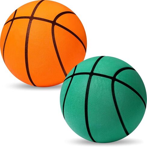 JellyArch 2 Pcs Silent Basketball Size 7 (29.5") Indoor Soft Foam Basketball Official Sports Ball Elastic Inside for Youth Dribbling Training Practice Ball in Saudi Arabia