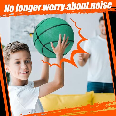 JellyArch 2 Pcs Silent Basketball Size 7 (29.5") Indoor Soft Foam Basketball Official Sports Ball Elastic Inside for Youth Dribbling Training Practice Ball in Saudi Arabia