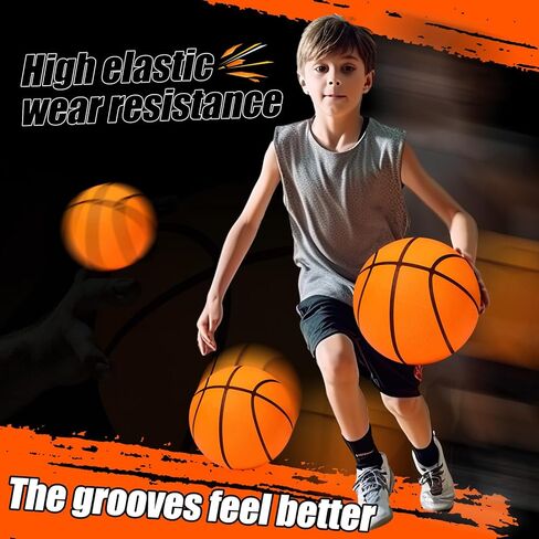 JellyArch 2 Pcs Silent Basketball Size 7 (29.5") Indoor Soft Foam Basketball Official Sports Ball Elastic Inside for Youth Dribbling Training Practice Ball in Saudi Arabia