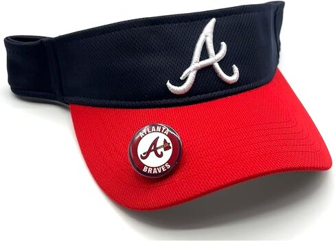 Officially Licensed Atlanta Baseball Visor Hat Classic Primary Home Team Logo Navy Blue/Red Embroidered MVP Sports Ball Cap in Saudi Arabia