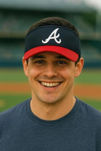 Officially Licensed Atlanta Baseball Visor Hat Classic Primary Home Team Logo Navy Blue/Red Embroidered MVP Sports Ball Cap in Saudi Arabia