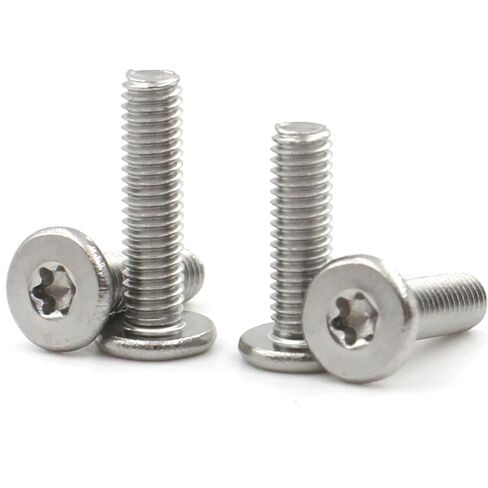 304 Stainless Steel M5 M6 5/6/8/10-50mm Six-Lobe Low Flat Wafer Head Screw Bolt 10Pcs(6mm,M6 (10pcs)) in Saudi Arabia