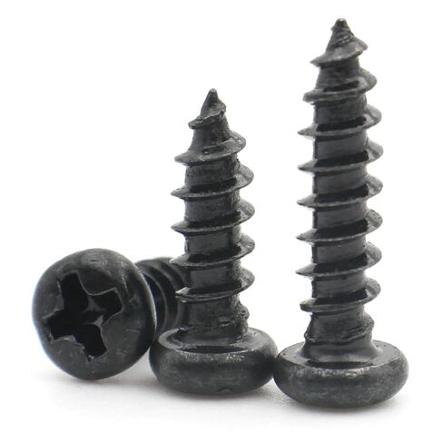 M1 M1.2 M1.4 M1.5 M1.7 M2 M2.3 M2.6 M3 M3.5 M4 22/25/30-45mm Black Carbon Steel Cross Phillips Round Head Screw 100Pcs(45mm,M4 (100pcs)) in Saudi Arabia