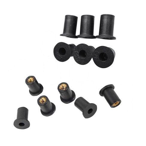 غسالات Qinlu-12 قطعة من صواميل الآبار المطاطية M4 M5 إدراج نحاسي 4 مللي متر 5 مللي متر صواميل مترية لإصلاح المصانع in Kuwait