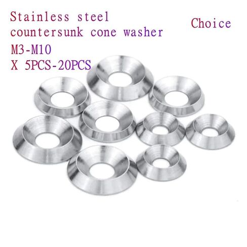 Conical Countersunk Washer 5pcs-20pcs M3 M4 M5 M6 M8 M10 304 Stainless Steel Umbrella Countersunk Cone Gasket Washer(M6x16x12 10PCS) in Saudi Arabia