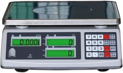 ميزان إلكتروني رقمي 30 كجم/0.1 جيجا، مقياس عد عالي الدقة بشاشة LCD متعددة الوظائف لحوسبة الطعام ووزن متجر السوق ومقياس تسعير صناعي in Saudi Arabia