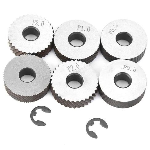 7Pcs Knurling Tool Set, 0.5mm 1mm 2mm Pitch Diagonal Dual Wheel Steel Linear Knurl Set with Knurling Wheel for Knurling Operation in Saudi Arabia