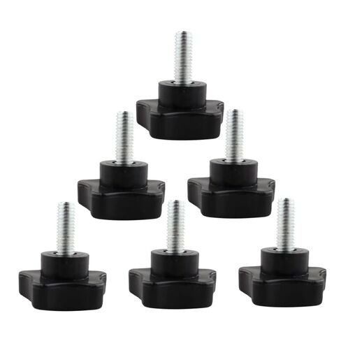ULTECHNOVO 6pcs Plum Blossom Knobs Threaded Clamping Handles for Easy Installation Plastic Design for Mechanical Equipment Comfortable Grip for Applications in Saudi Arabia