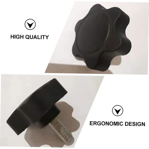 ULTECHNOVO 6pcs Plum Blossom Knobs Threaded Clamping Handles for Easy Installation Plastic Design for Mechanical Equipment Comfortable Grip for Applications in Saudi Arabia