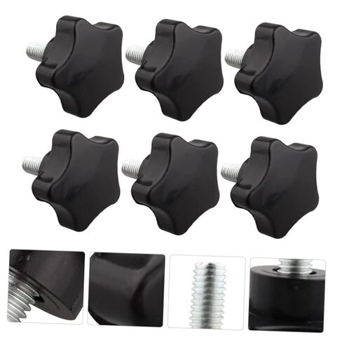 ULTECHNOVO 6pcs Plum Blossom Knobs Threaded Clamping Handles for Easy Installation Plastic Design for Mechanical Equipment Comfortable Grip for Applications in Saudi Arabia
