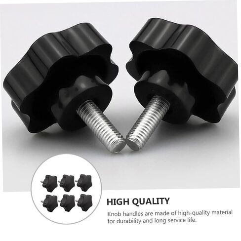 ULTECHNOVO 6pcs Plum Blossom Knobs Threaded Clamping Handles for Easy Installation Plastic Design for Mechanical Equipment Comfortable Grip for Applications in Saudi Arabia