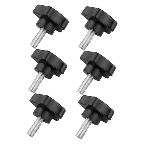 PartyKindom 6pcs Plum Blossom Shaped Screw Thread Knob Clamping Handle Knobs for Mechanical Equipment Plastic Comfortable Grip for Lathe Machines and Instruments in Saudi Arabia