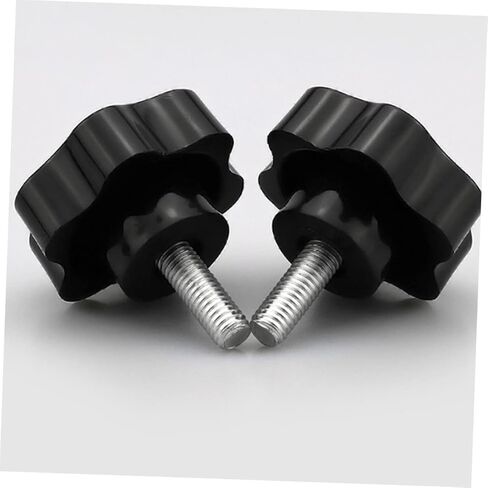 PartyKindom 6pcs Plum Blossom Shaped Screw Thread Knob Clamping Handle Knobs for Mechanical Equipment Plastic Comfortable Grip for Lathe Machines and Instruments in Saudi Arabia