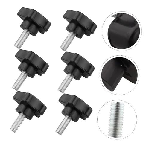 PartyKindom 6pcs Plum Blossom Shaped Screw Thread Knob Clamping Handle Knobs for Mechanical Equipment Plastic Comfortable Grip for Lathe Machines and Instruments in Saudi Arabia