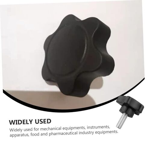PartyKindom 6pcs Plum Blossom Shaped Screw Thread Knob Clamping Handle Knobs for Mechanical Equipment Plastic Comfortable Grip for Lathe Machines and Instruments in Saudi Arabia