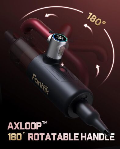 Fanttik Cruise V11 APEX Handheld Vacuum Cordless, 4-in-1 Vacuum Cleaner with 180° Rotatable Handle, 145W Brushless Motor, LED Touch Screen, 3 Suction Modes for Home Corners, Kitchen, Car, Crevices in Saudi Arabia