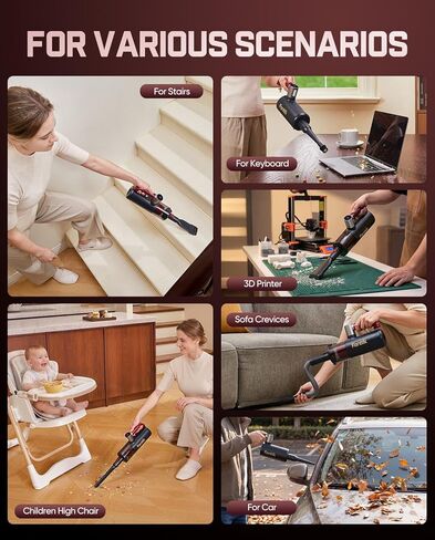 Fanttik Cruise V11 APEX Handheld Vacuum Cordless, 4-in-1 Vacuum Cleaner with 180° Rotatable Handle, 145W Brushless Motor, LED Touch Screen, 3 Suction Modes for Home Corners, Kitchen, Car, Crevices in Saudi Arabia