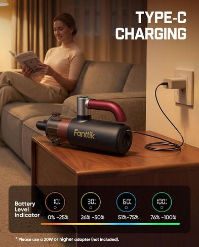 Fanttik Cruise V11 APEX Handheld Vacuum Cordless, 4-in-1 Vacuum Cleaner with 180° Rotatable Handle, 145W Brushless Motor, LED Touch Screen, 3 Suction Modes for Home Corners, Kitchen, Car, Crevices in Saudi Arabia