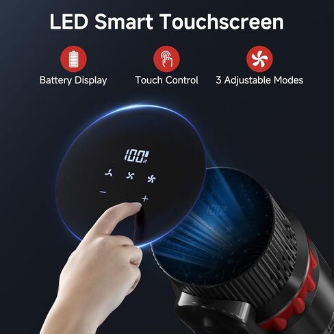 Cordless Vacuum Cleaner, 560W/48KPa/70Mins Vacuum Cleaners for Home,Self-Standing Stick Vacuum with Smart Touch Screen,Rechargeable Lightweight Vacuum for Pet Hair,Carpets, Hard Floors in Saudi Arabia
