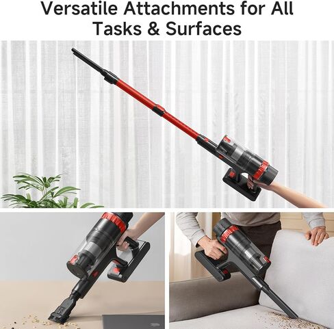 Cordless Vacuum Cleaner, 560W/48KPa/70Mins Vacuum Cleaners for Home,Self-Standing Stick Vacuum with Smart Touch Screen,Rechargeable Lightweight Vacuum for Pet Hair,Carpets, Hard Floors in Saudi Arabia