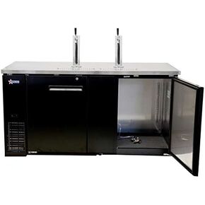 Omcan 50068 موزع زجاجات البيرة بباب صلب مزدوج مقاس 69 بوصة مع صنابير و23.3 متر مكعب. قدم. سعة in Kuwait