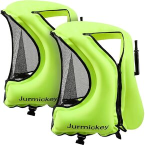 2 Pcs Snorkel Vest for Adults, Inflatable Snorkeling Vest for Men & Women, Portable Swim Jacket & Buoyancy Vest for Snorkeling, Swimming, Kayaking, Boating in Kuwait